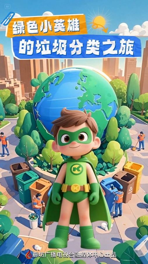 AI短視頻丨綠色小英雄的垃圾分類之旅