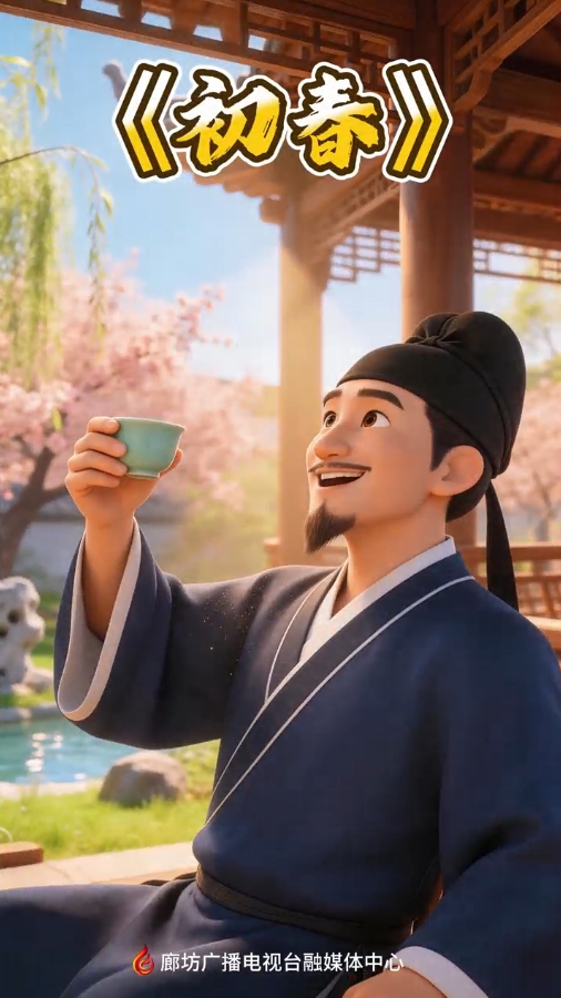 【文化潤(rùn)廊·AI“畫(huà)”古詩(shī)】丨《初春》王績(jī)