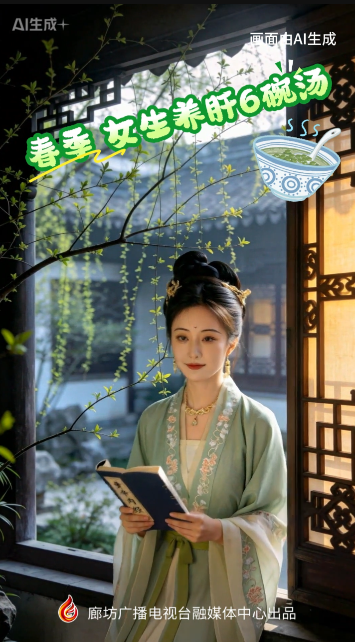 短視頻丨【AI養(yǎng)生“坊”】春季，女生養(yǎng)肝6碗湯